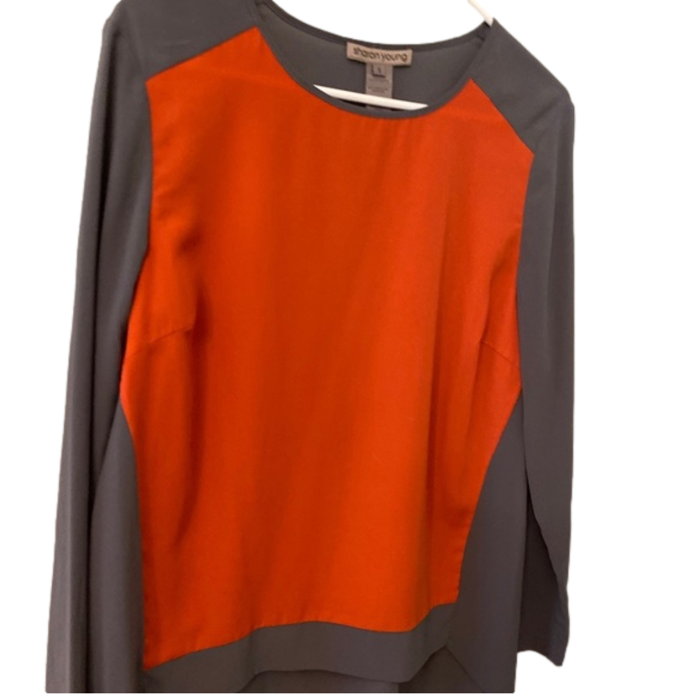 Orange and‎ gray Blouse 6 for$36